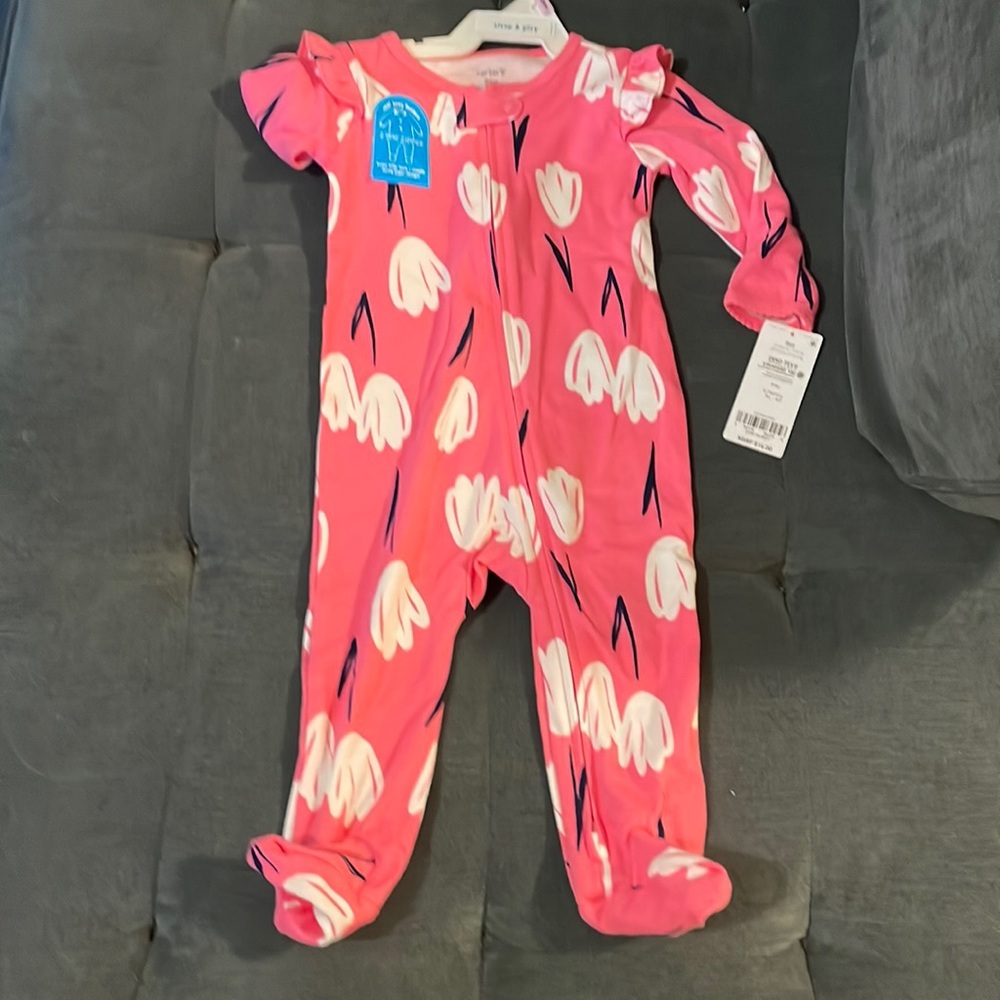 9 mos baby girl pajama set new with tags